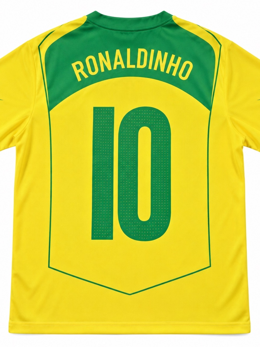 Brazilian Yellow & Green Soccer Jersey - Ronaldinho 10